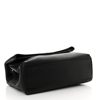 Saint Laurent Grain De Poudre Medium West Hollywood Monogram Fold-Over Black 4 of 13