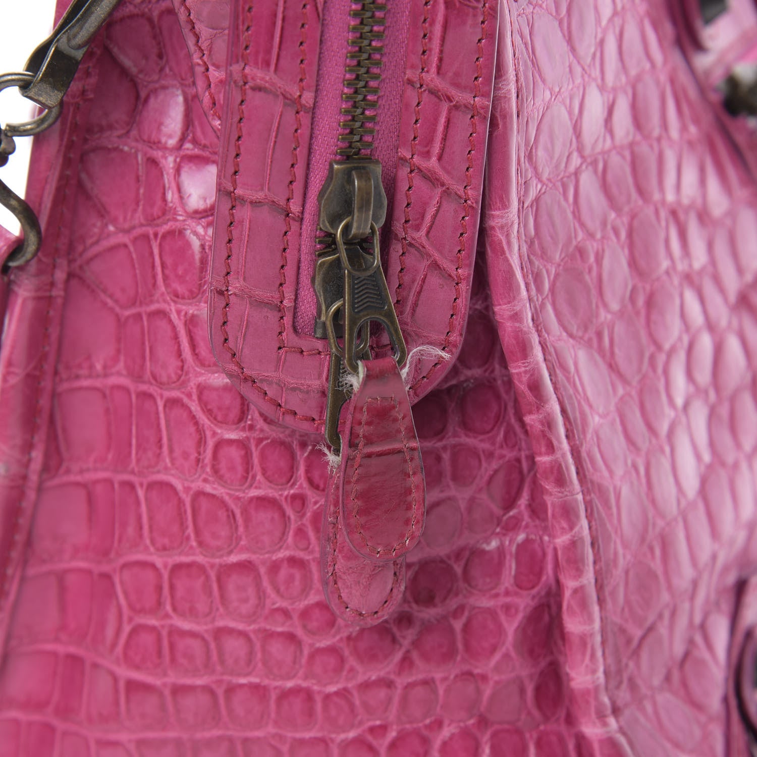 Balenciaga Crocodile City Cypress Magenta 14 of 23