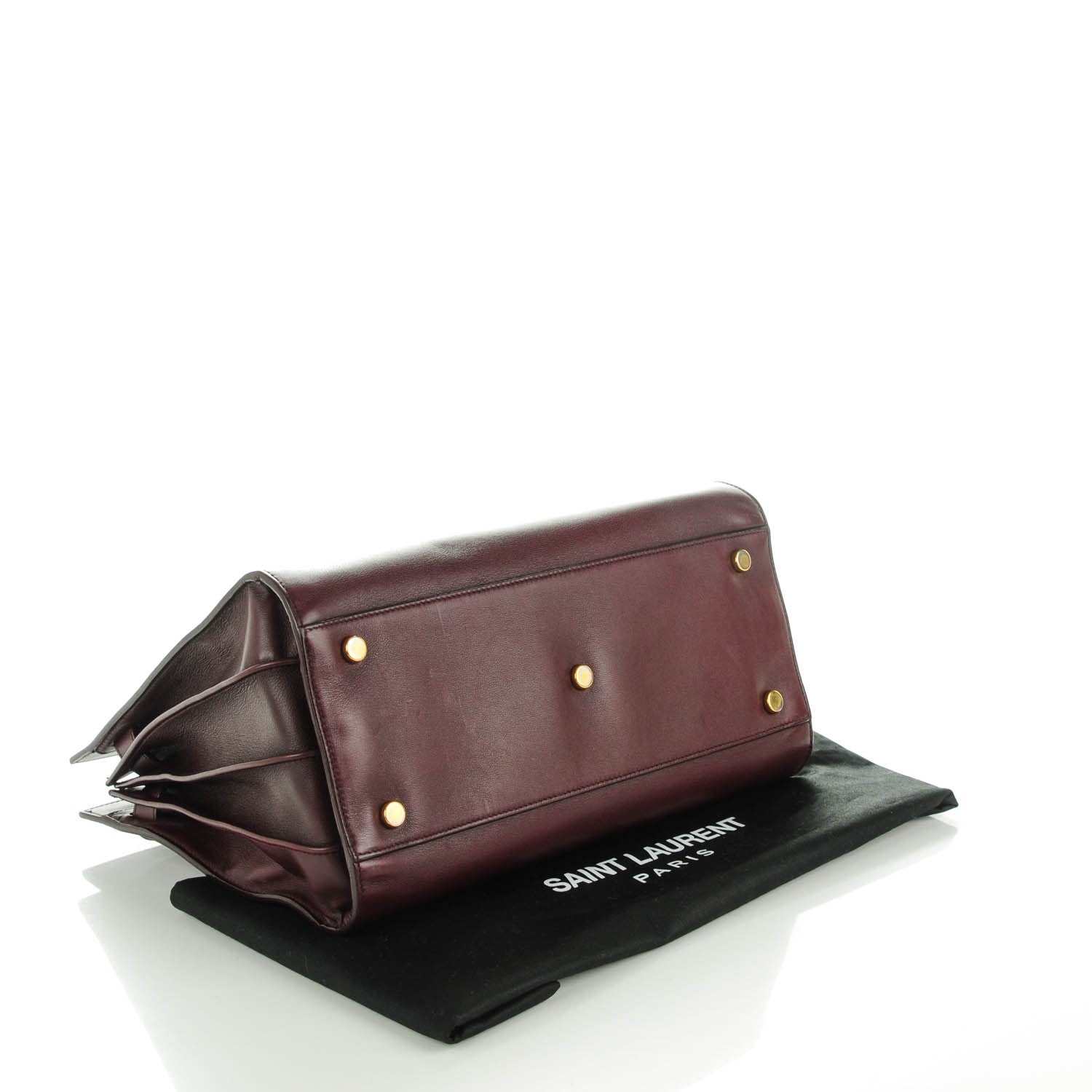 Saint Laurent Calfskin Small Sac De Jour Bordeaux 4 of 7