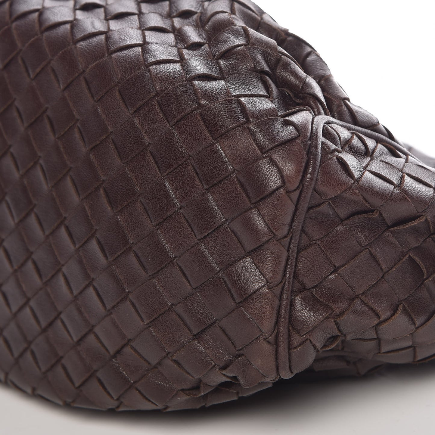 Nappa Intrecciato Moire Clutch Ebano