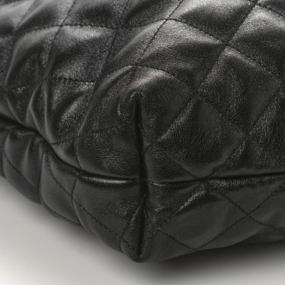 Saint Laurent Lambskin Quilted Maxi Icare Shopping Tote Black 8 of 9