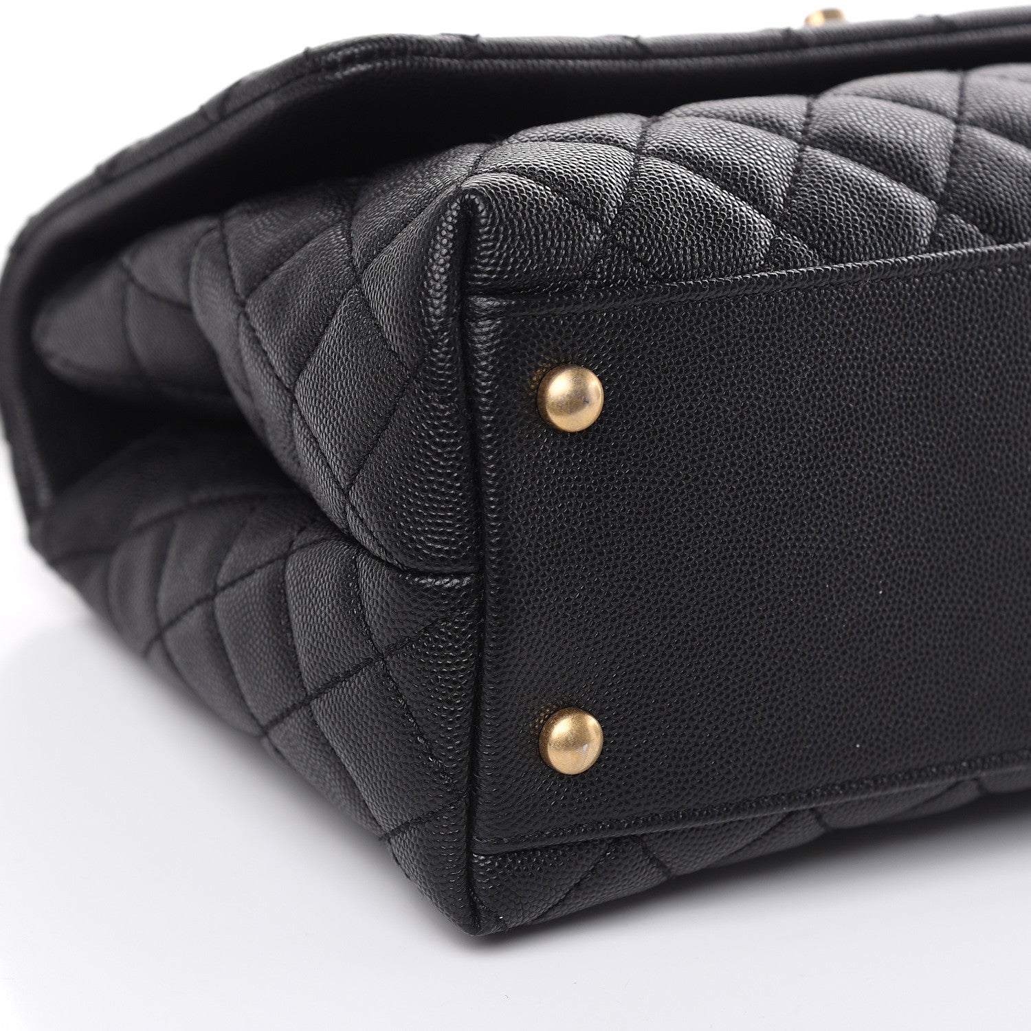 Chanel Caviar Lizard Embossed Quilted Small Coco Handle Flap Black 8 of 10
