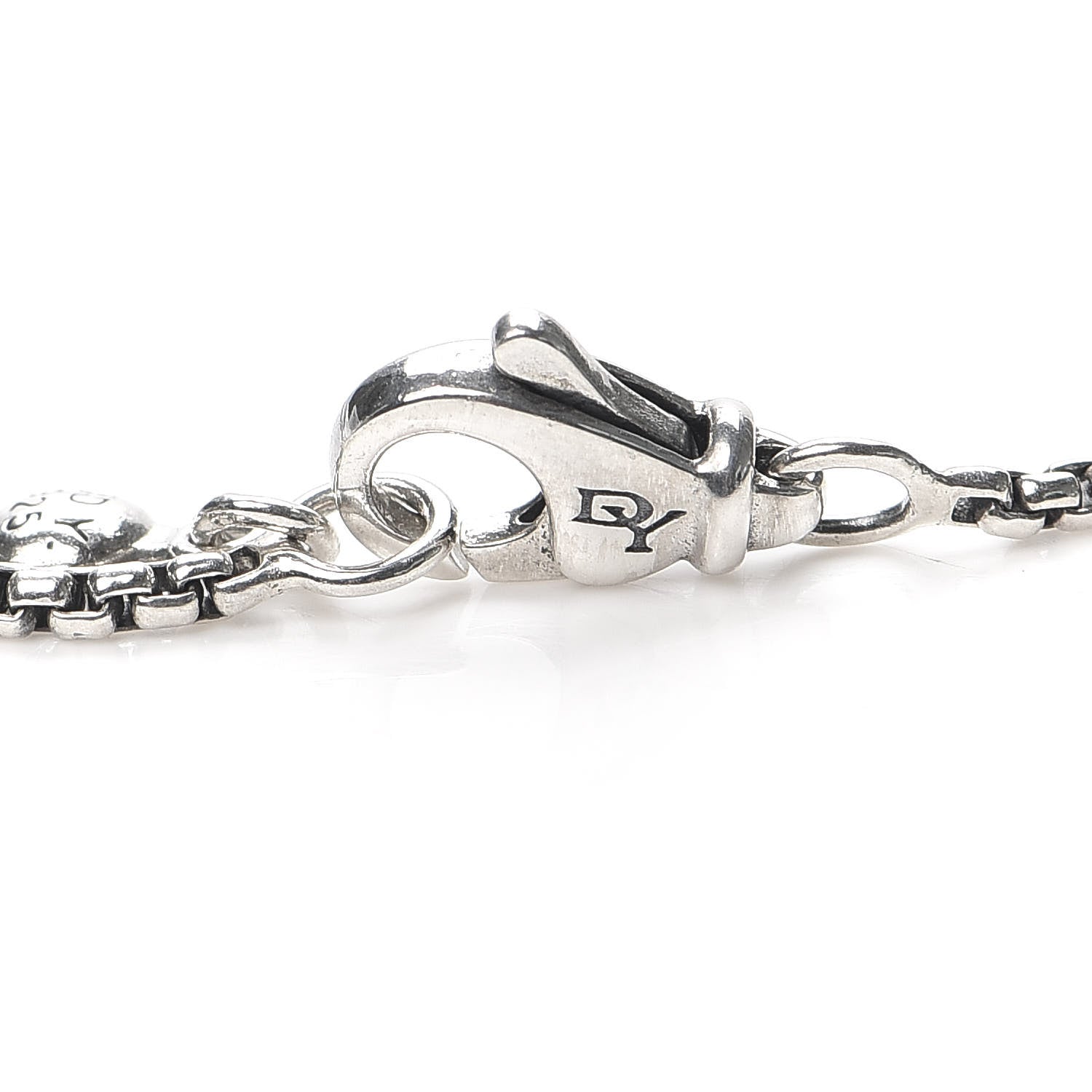 David Yurman Sterling Silver Diamond Pave 7mm Petite Albion Pendant Necklace 5 of 5