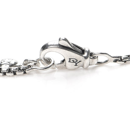 David Yurman Sterling Silver Diamond Pave 7mm Petite Albion Pendant Necklace 5 of 5