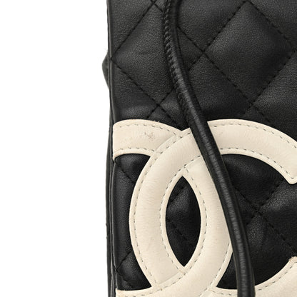 Chanel Calfskin Quilted Cambon Crossbody Messenger Black White 15 of 16