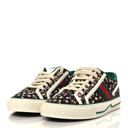 Gucci X LIBERTY OF LONDON Canvas Web Holly Print Womens 1977 Tennis Sneakers 36 Black Peach Mystic White 3 of 8
