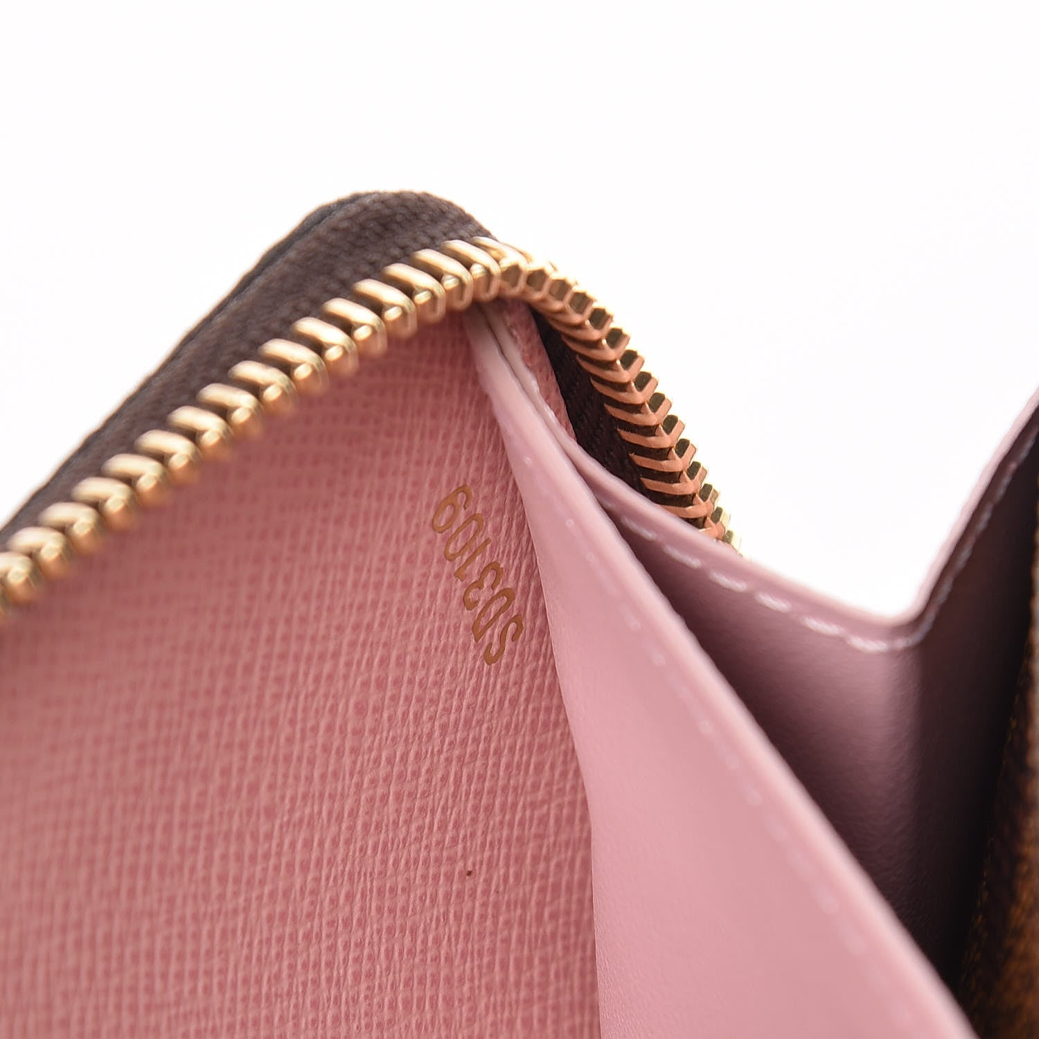 Louis Vuitton Damier Ebene Clemence Wallet Rose Ballerine 7 of 8