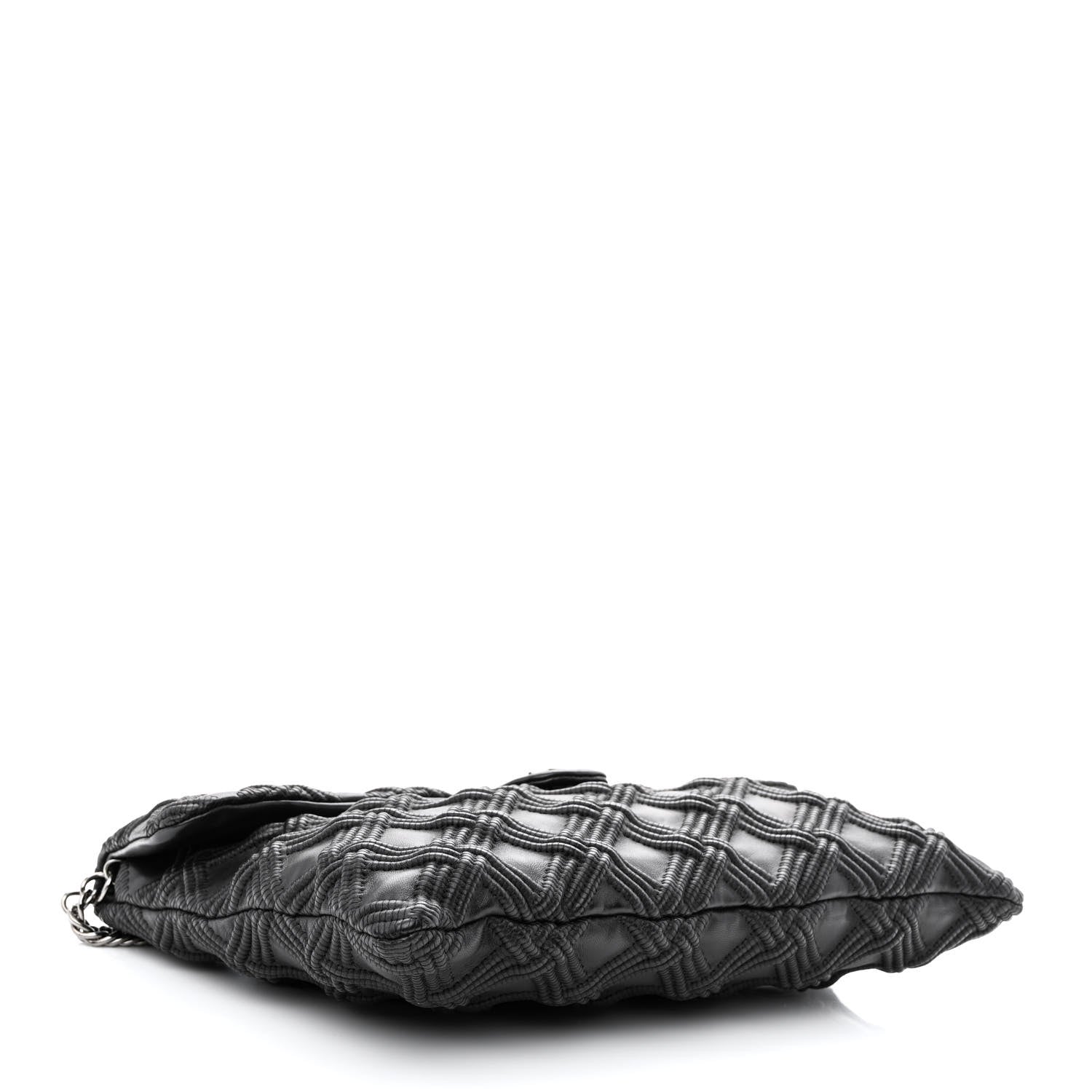 Chanel Lambskin Stitched Large Walk Of Fame Flap Black 4 of 11