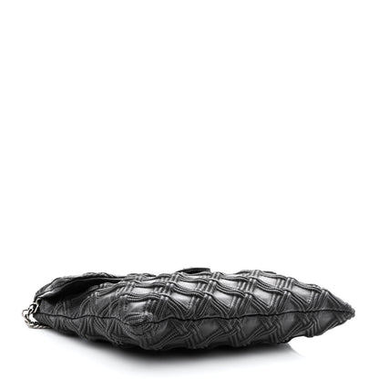 Chanel Lambskin Stitched Large Walk Of Fame Flap Black 4 of 11
