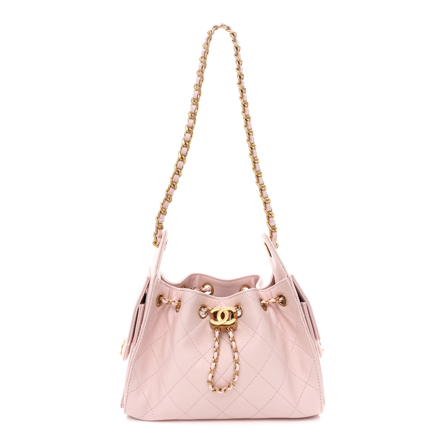 Caviar Quilted Mini Chanel 25 Handbag Light Pink