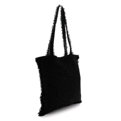 Chanel Tweed Resin Strass Large Robot Shopping Bag Black 3 of 10