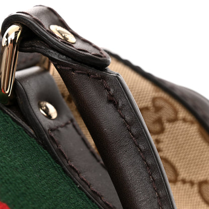 Gucci Monogram Vintage Web Small Boston Dark Brown 11 of 11