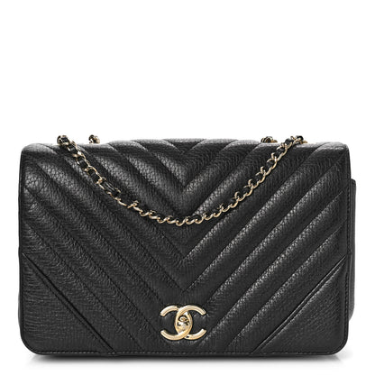 Chanel Chevron Quilted Medium Statement Flap Black 1 of 9
