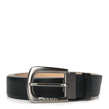 Chanel Calfskin Belt 95 38 Black 1 of 7
