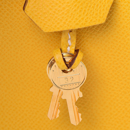 Hermes Epsom Horseshoe Birkin 35 Jaune 31 of 44