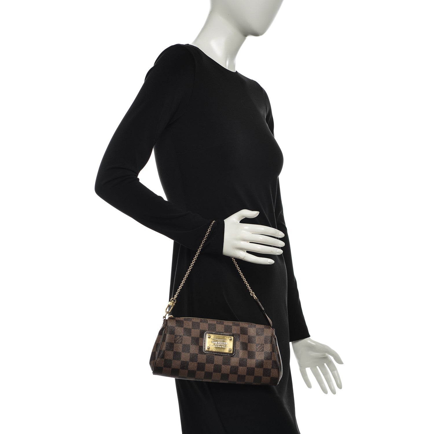 Louis Vuitton Damier Ebene Eva Clutch 2 of 7