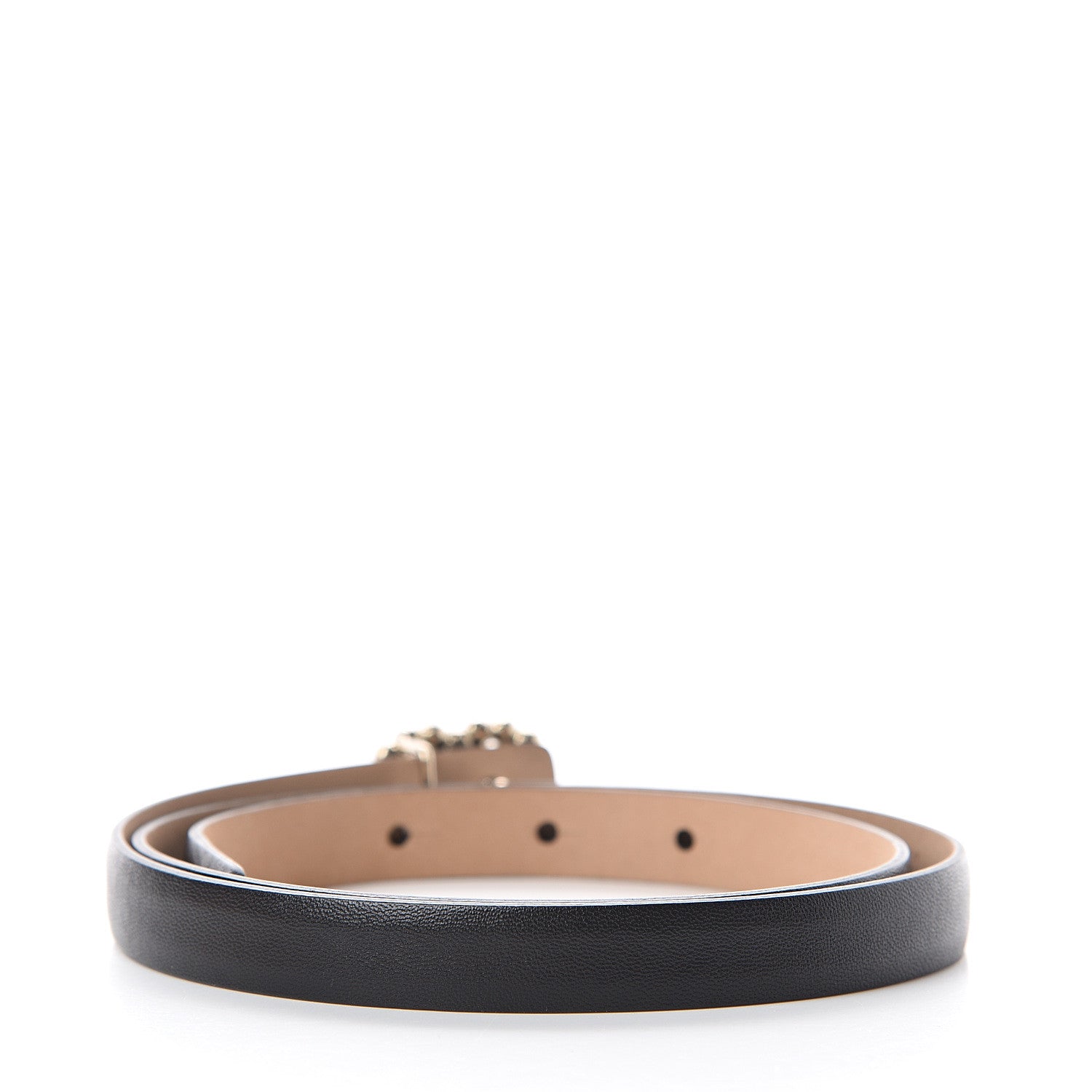 Chanel Calfskin Pearl CC Belt 75 30 Black 2 of 5