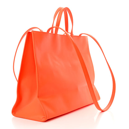 Telfar Vegan Leather Large Shopping Bag Orange 3 of 10