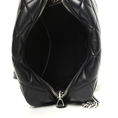 Saint Laurent Calfskin Y Quilted Monogram Small Loulou Bowling Bag Black 5 of 9
