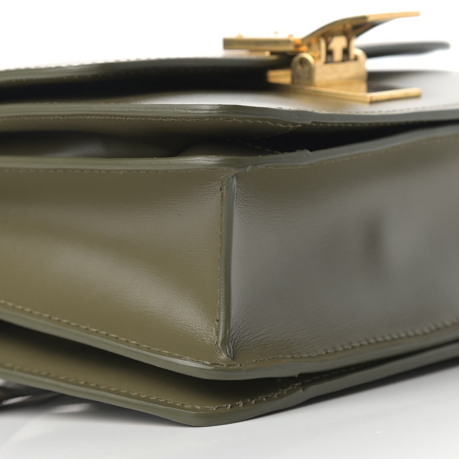 Celine Box Calfskin Small Classic Box Flap Bag Army Green 8 of 9