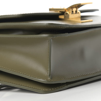 Celine Box Calfskin Small Classic Box Flap Bag Army Green 8 of 9