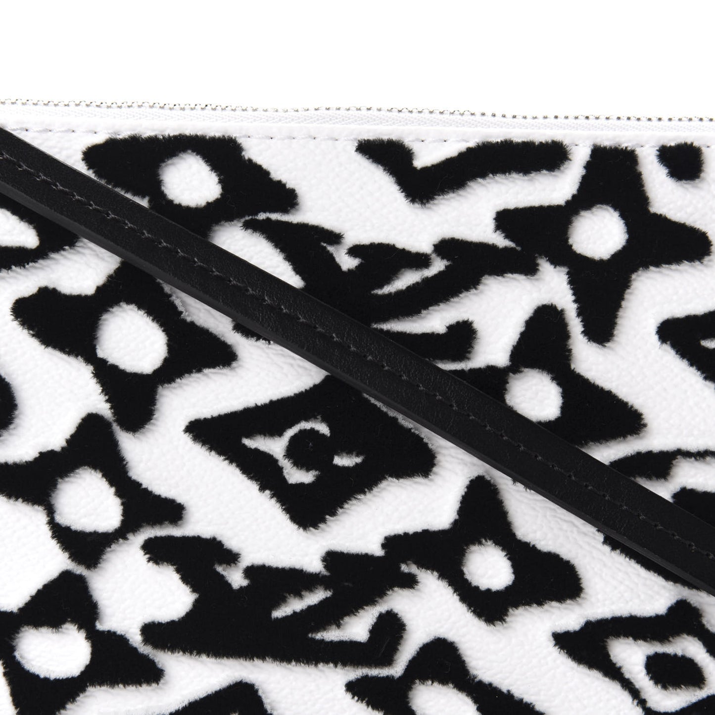 X UF Tufted Monogram Pochette Accessories White Black