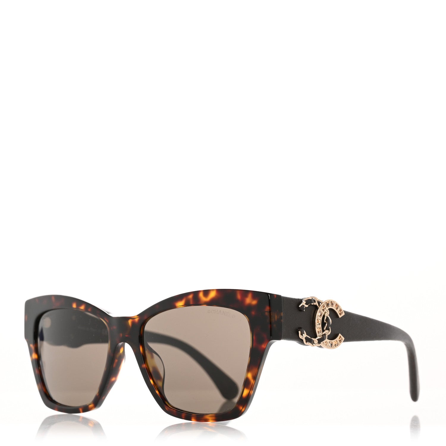 Chanel Acetate Lambskin CC Sunglasses 5456-Q-A Tortoise 1 of 9