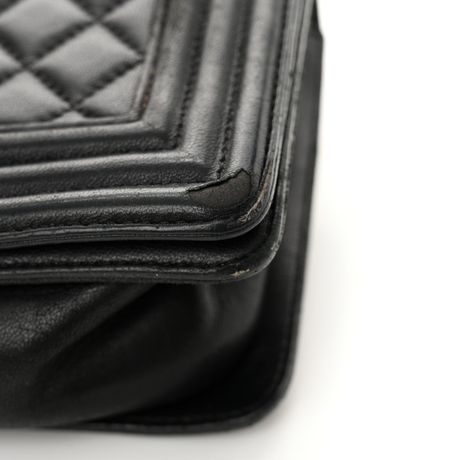 Chanel Lambskin Quilted Medium Boy Flap Black 18 of 20