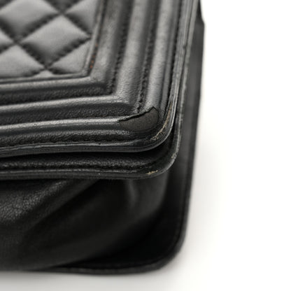 Chanel Lambskin Quilted Medium Boy Flap Black 18 of 20