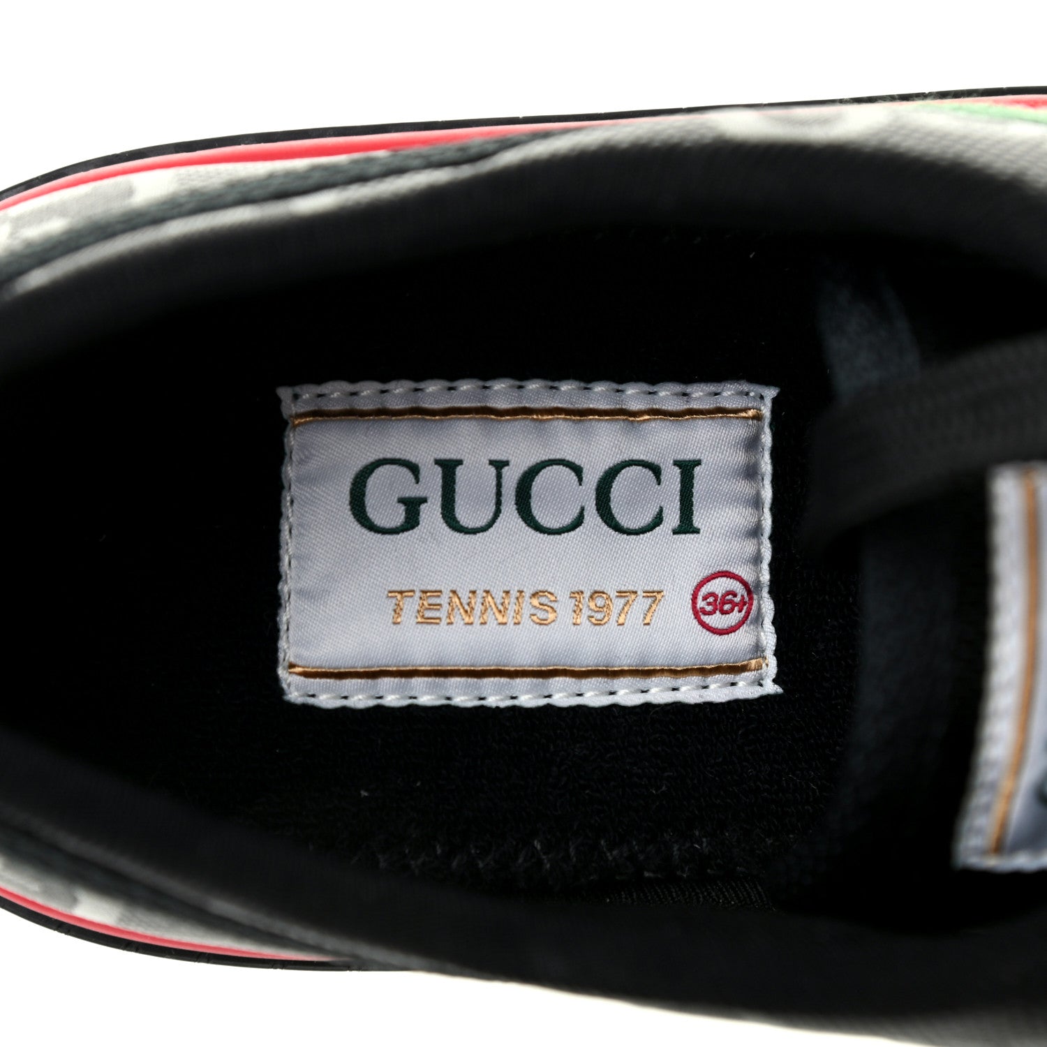 Gucci Econyl Nylon Web Monogram Off The Grid Womens 1977 Tennis Sneakers 36.5 Black 7 of 7
