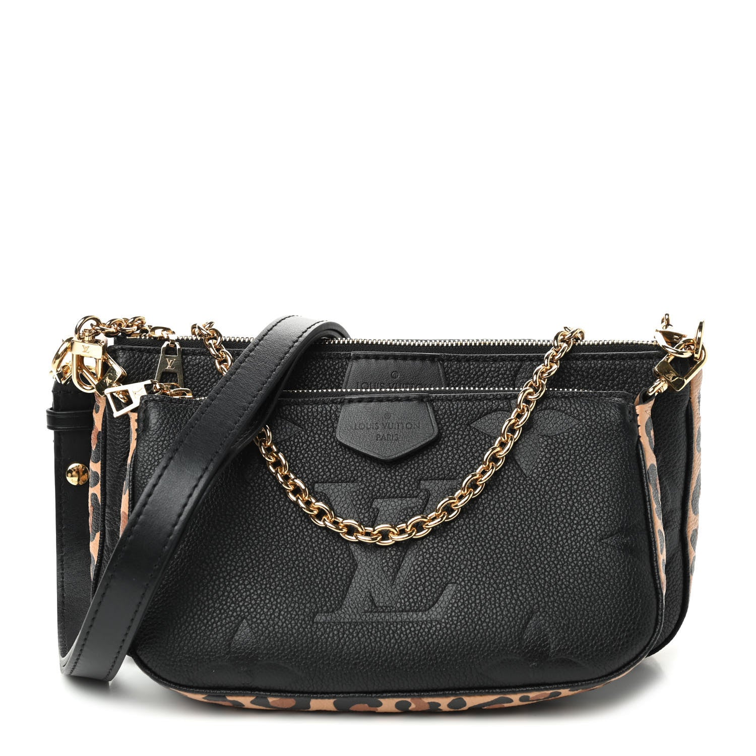 Louis Vuitton Empreinte Monogram Giant Wild At Heart Multi Pochette Accessories Black 1 of 9