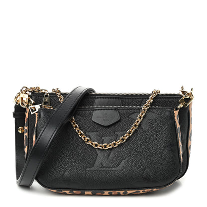 Louis Vuitton Empreinte Monogram Giant Wild At Heart Multi Pochette Accessories Black 1 of 9