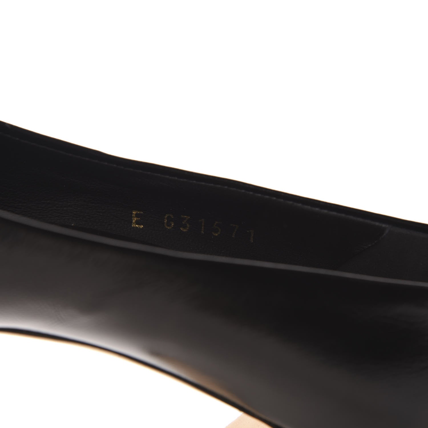 Chanel Crumpled Calfskin Patent Cap Toe CC Pumps 36.5 Black 7 of 8