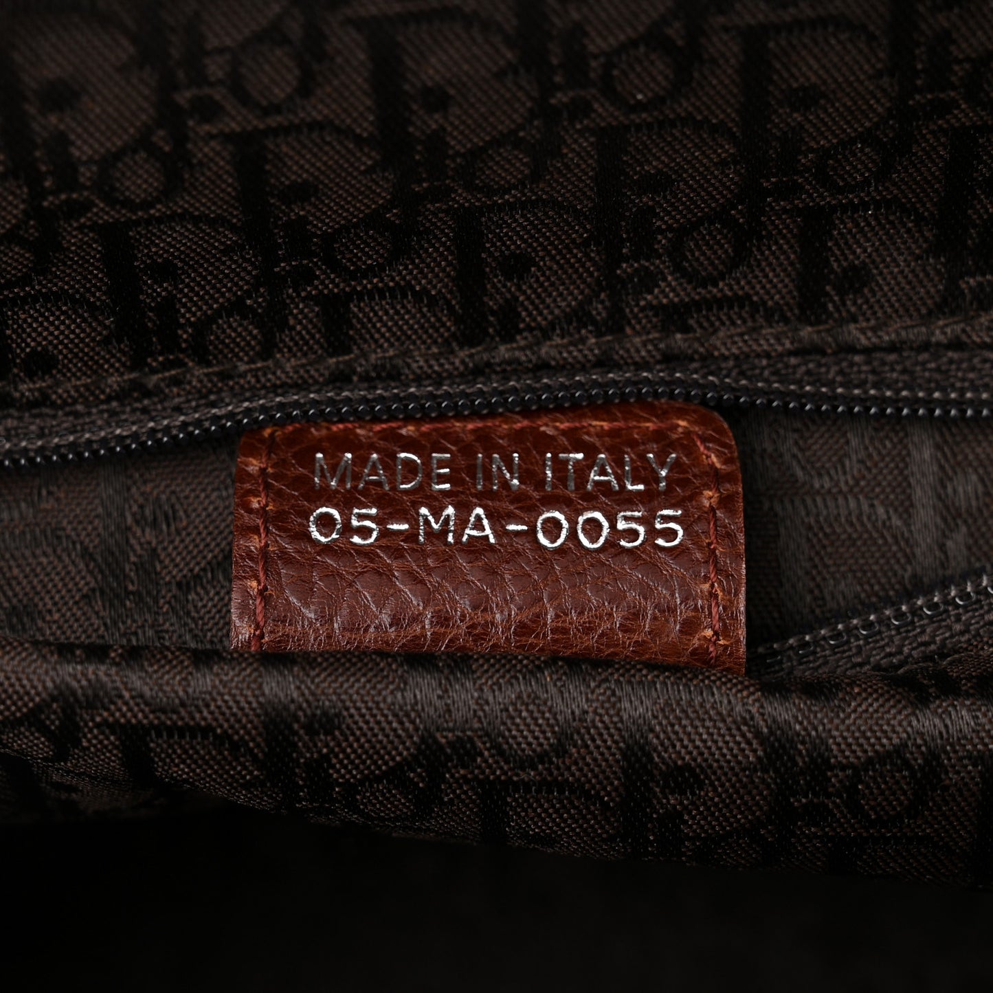 Grained Calfskin Romantic Flowers Frame Satchel Brown