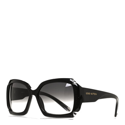 Louis Vuitton Acetate Hortensia Sunglasses Z0365W Black Glitter 1 of 8