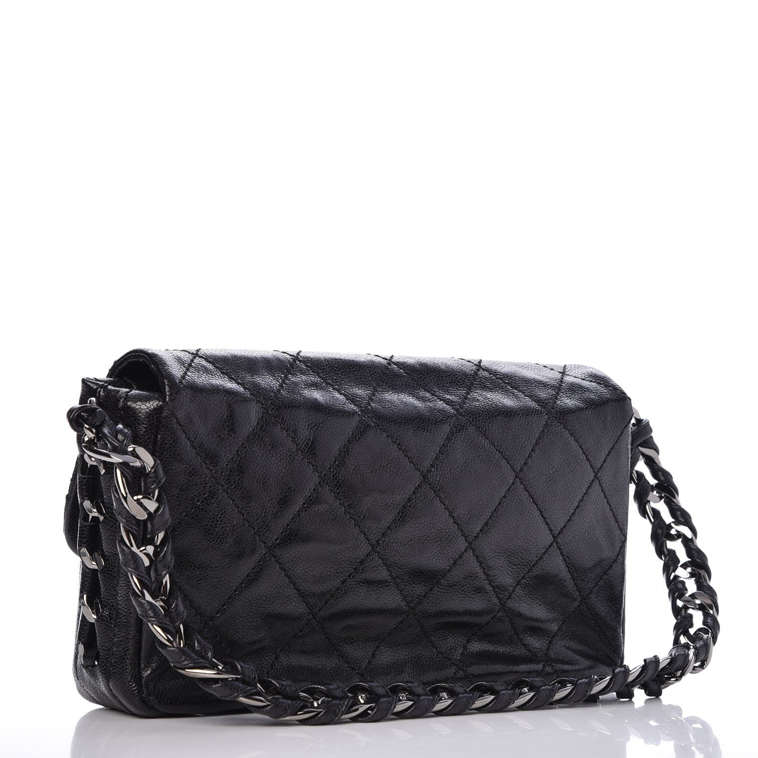 Chanel Glazed Caviar Quilted Modern Chain Flap Black 3 of 7