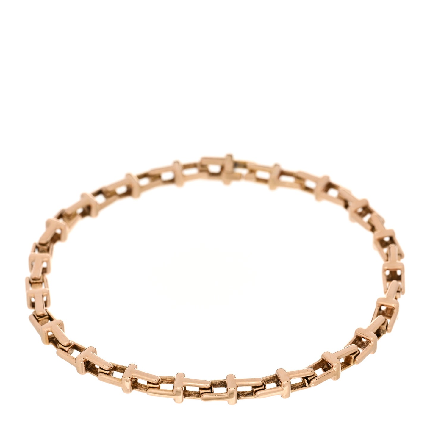 18K Rose Gold Narrow T Chain Bracelet