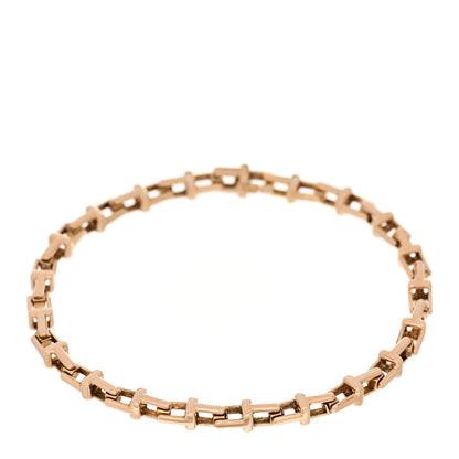 Tiffany 18K Rose Gold Narrow T Chain Bracelet 1 of 3