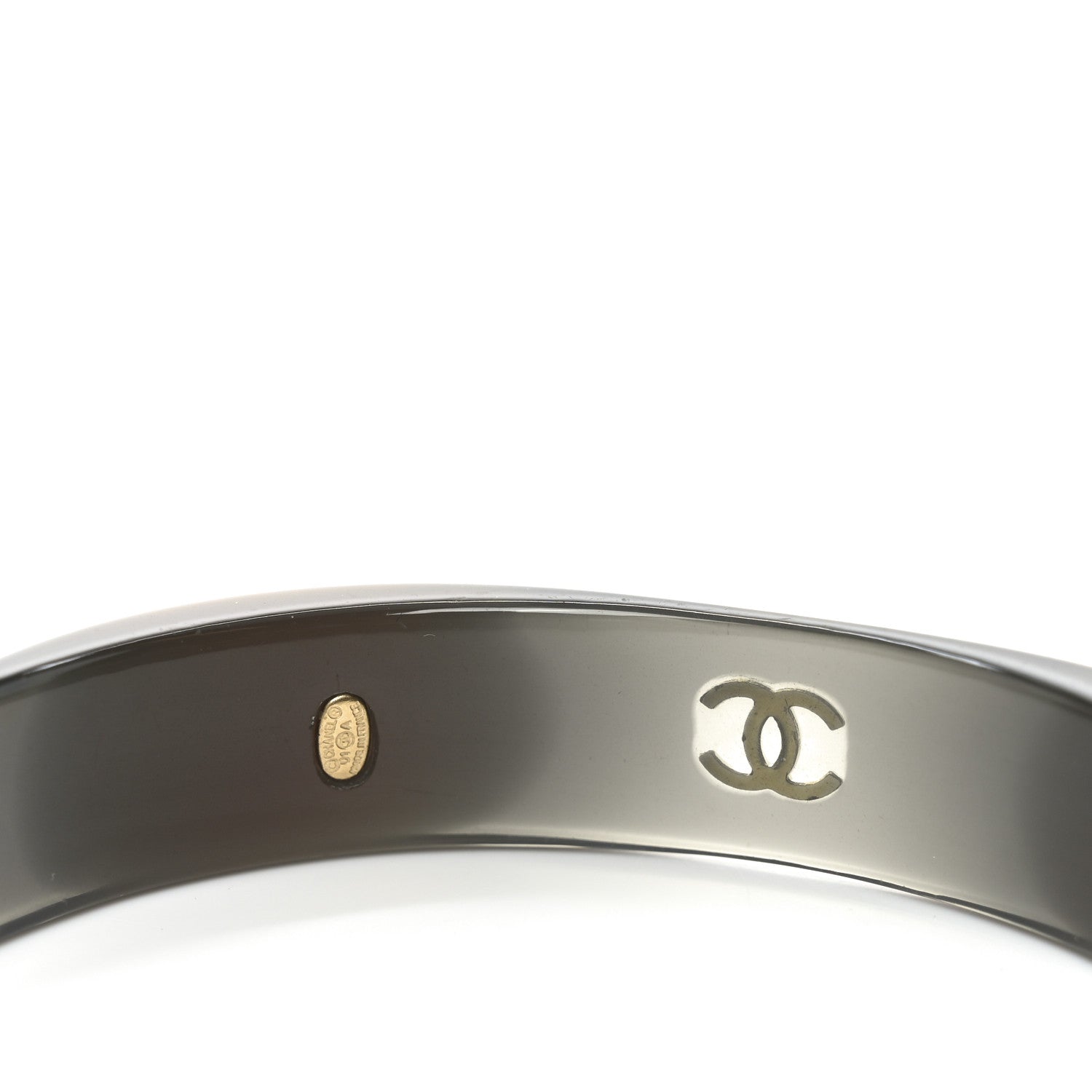Chanel Resin Gradient CC Bangle Black Rose 4 of 5