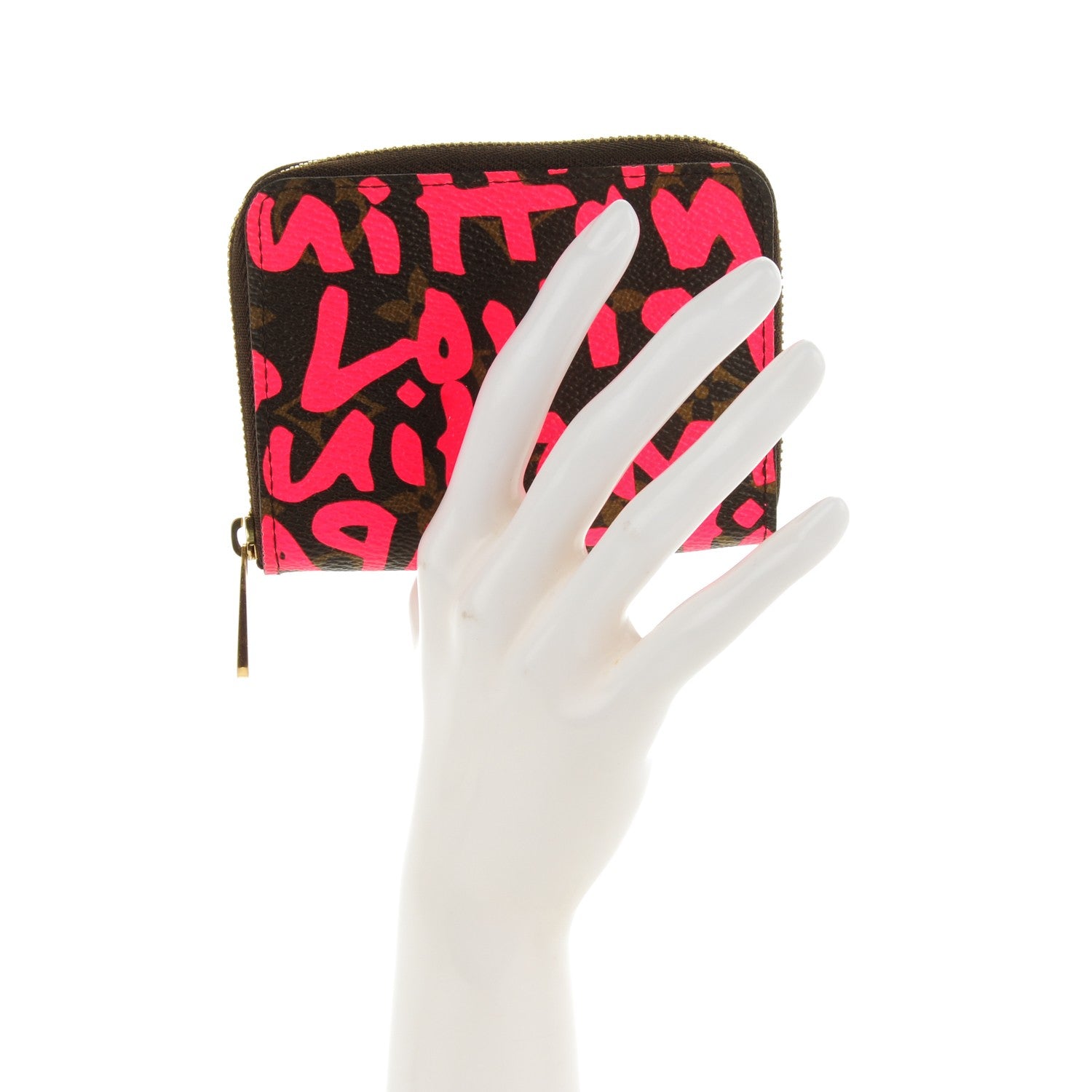 Louis Vuitton Monogram Graffiti Zippy Coin Purse Fuchsia 2 of 7