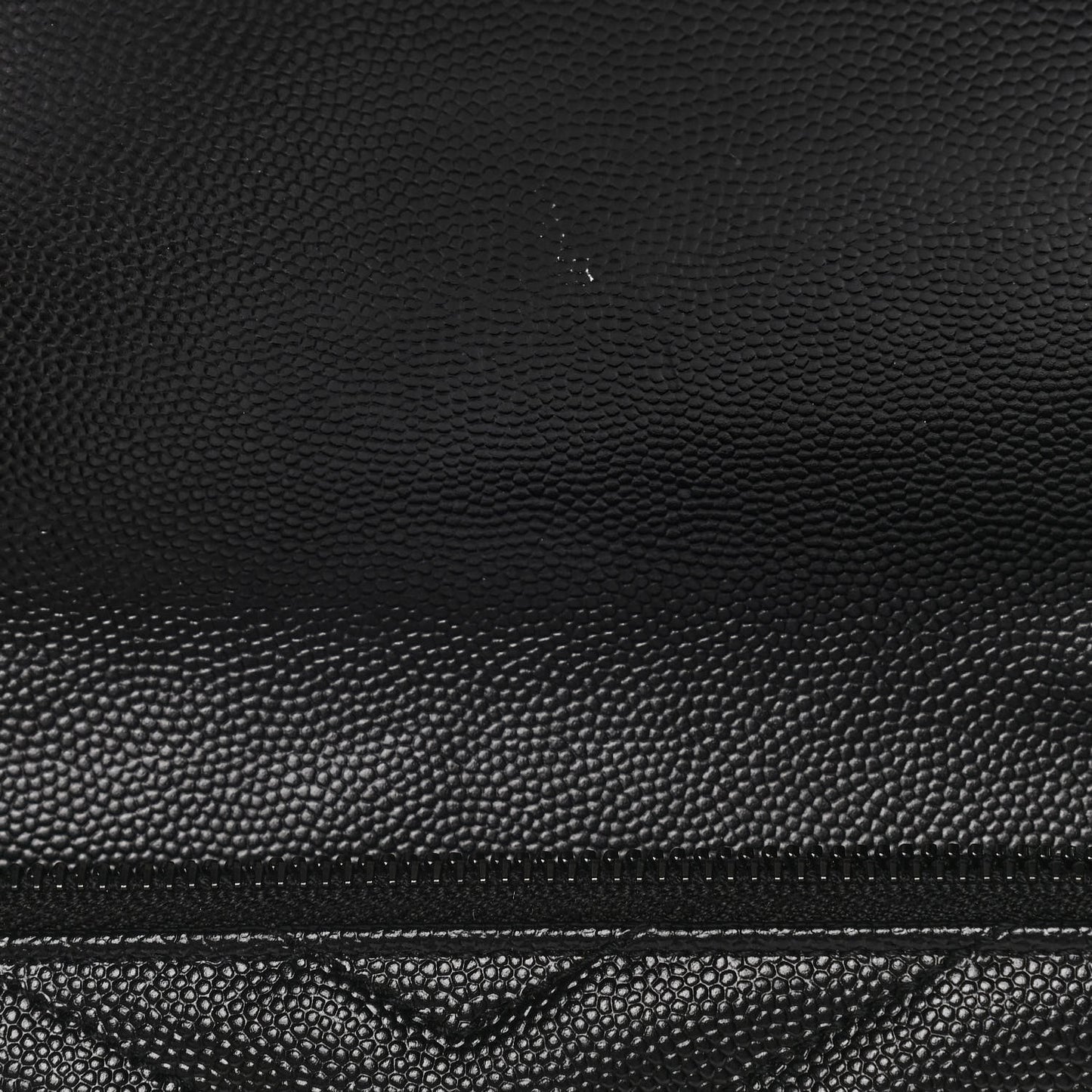 Grain De Poudre Matelasse Chevron Monogram Envelope Chain Wallet Black