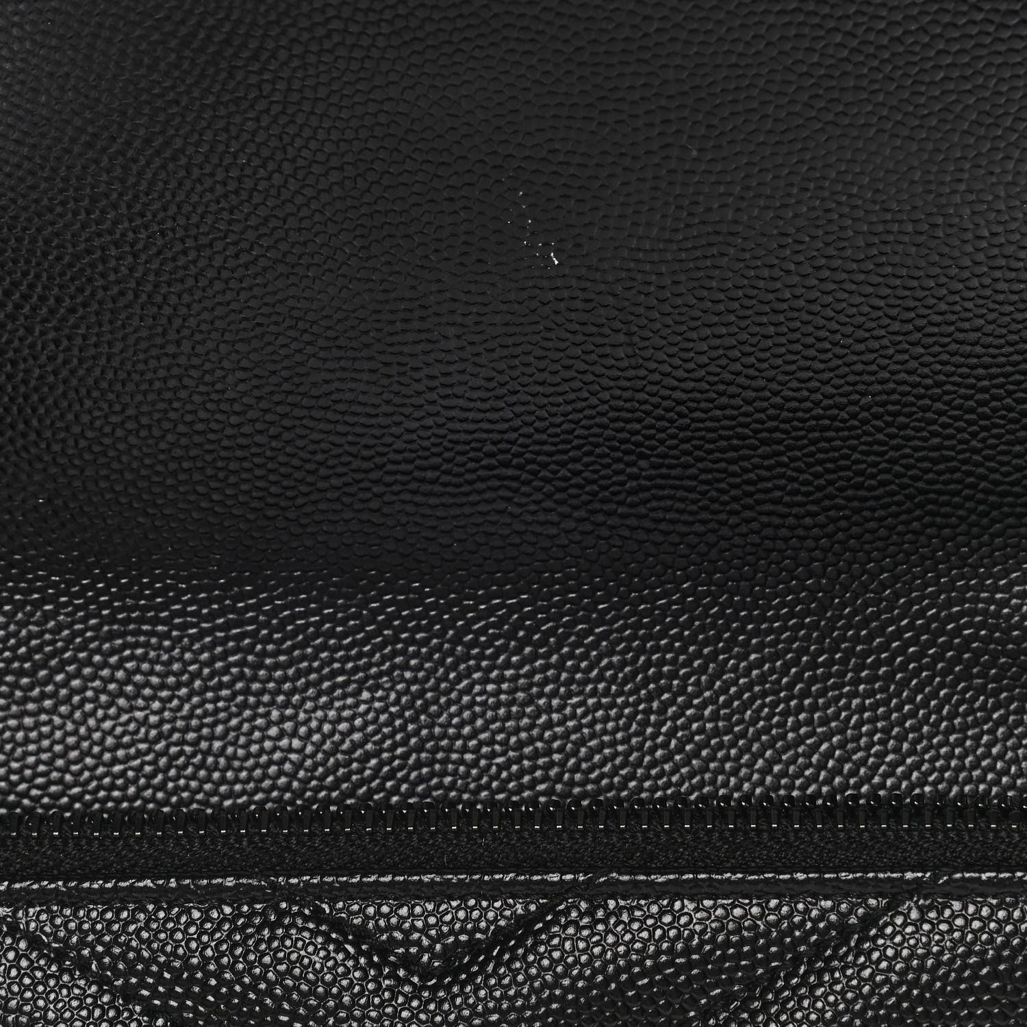 Saint Laurent Grain De Poudre Matelasse Chevron Monogram Envelope Chain Wallet Black 12 of 14