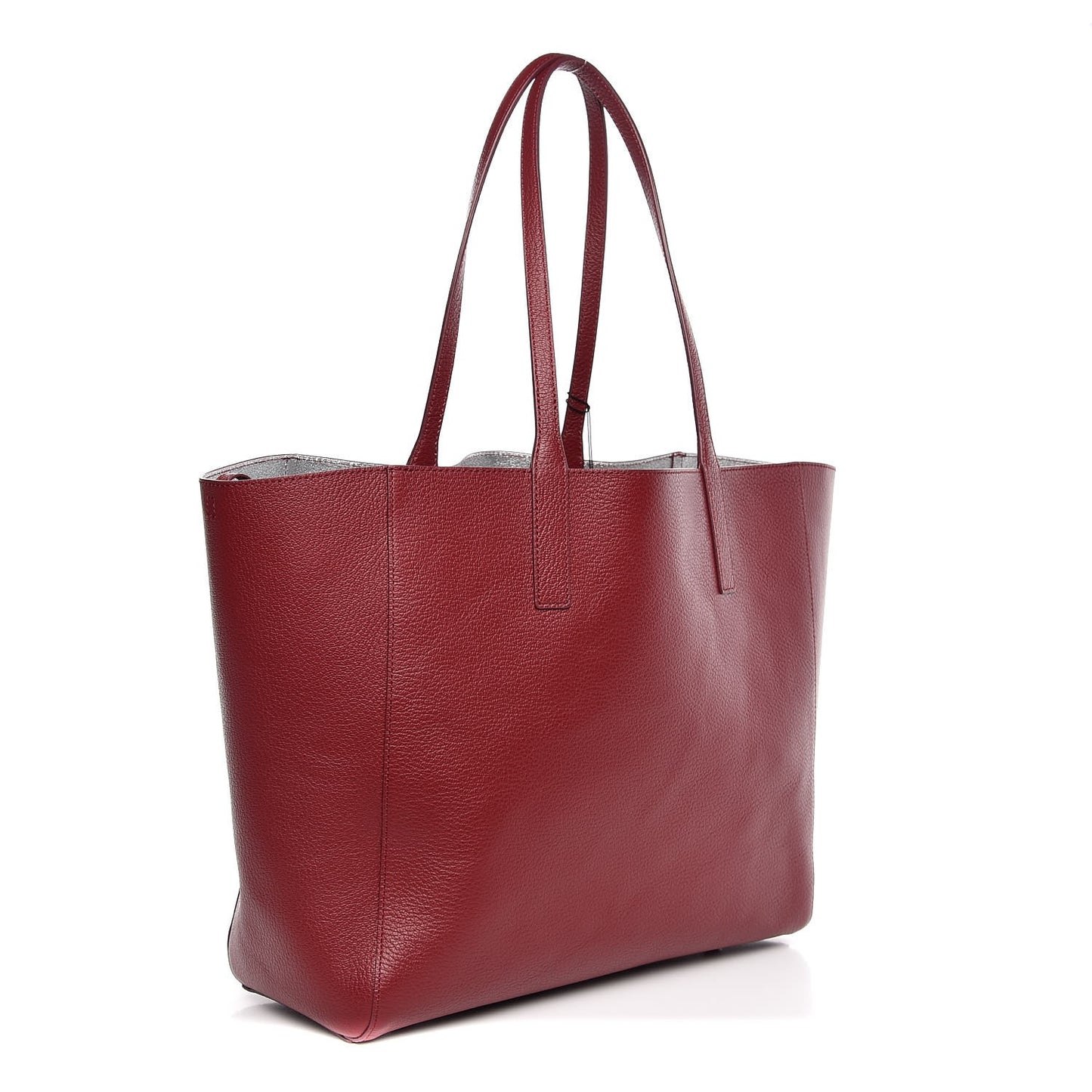 Grained Calfskin Medium Reversible Wandel Tote Ruby