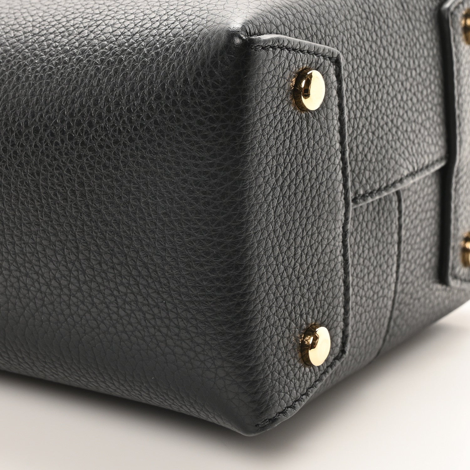 Salvatore Ferragamo Grained Calfskin Mini Gancino Bucket Bag Black 8 of 9
