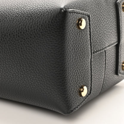 Salvatore Ferragamo Grained Calfskin Mini Gancino Bucket Bag Black 8 of 9