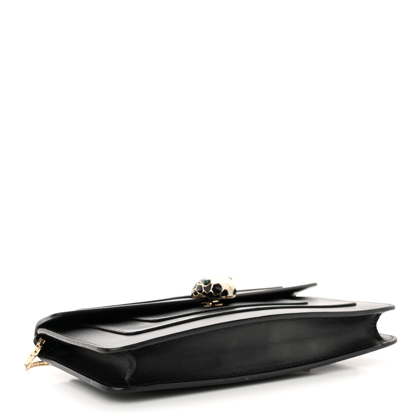 Calfskin Serpenti Forever Shoulder Bag Black