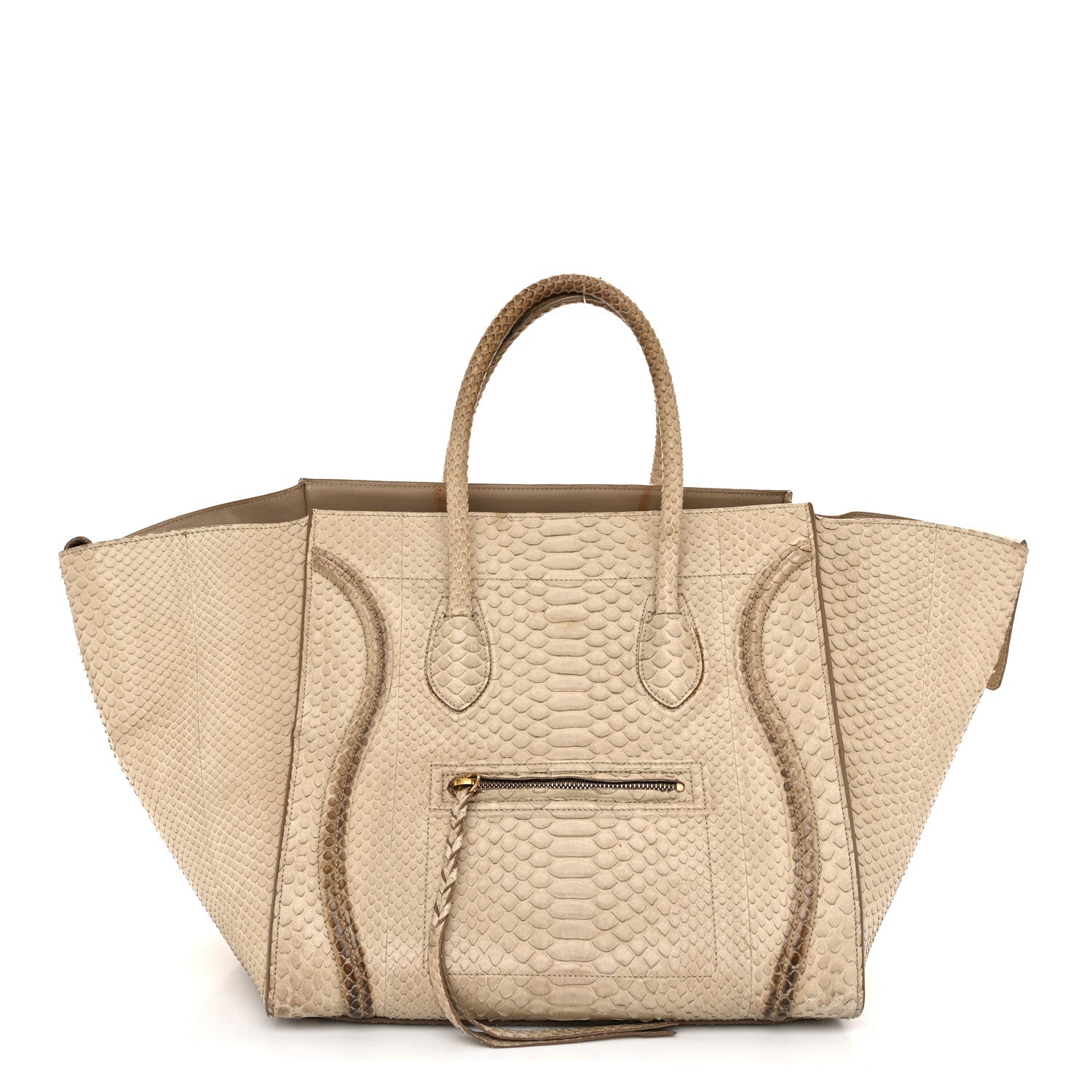 Celine Snakeskin Medium Phantom Luggage Grey 1 of 15