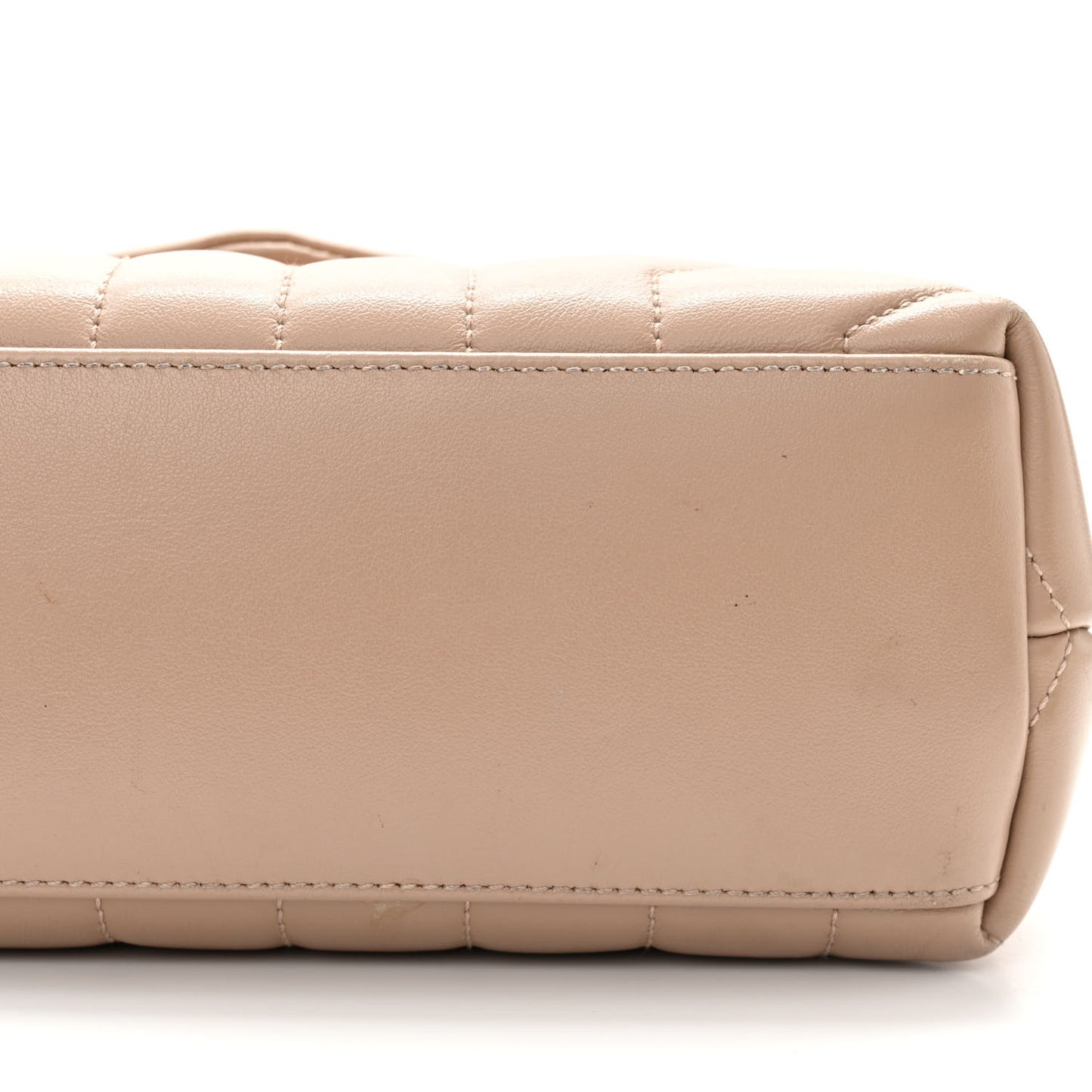 Calfskin Y Quilted Monogram Small Loulou Chain Satchel Dark Beige