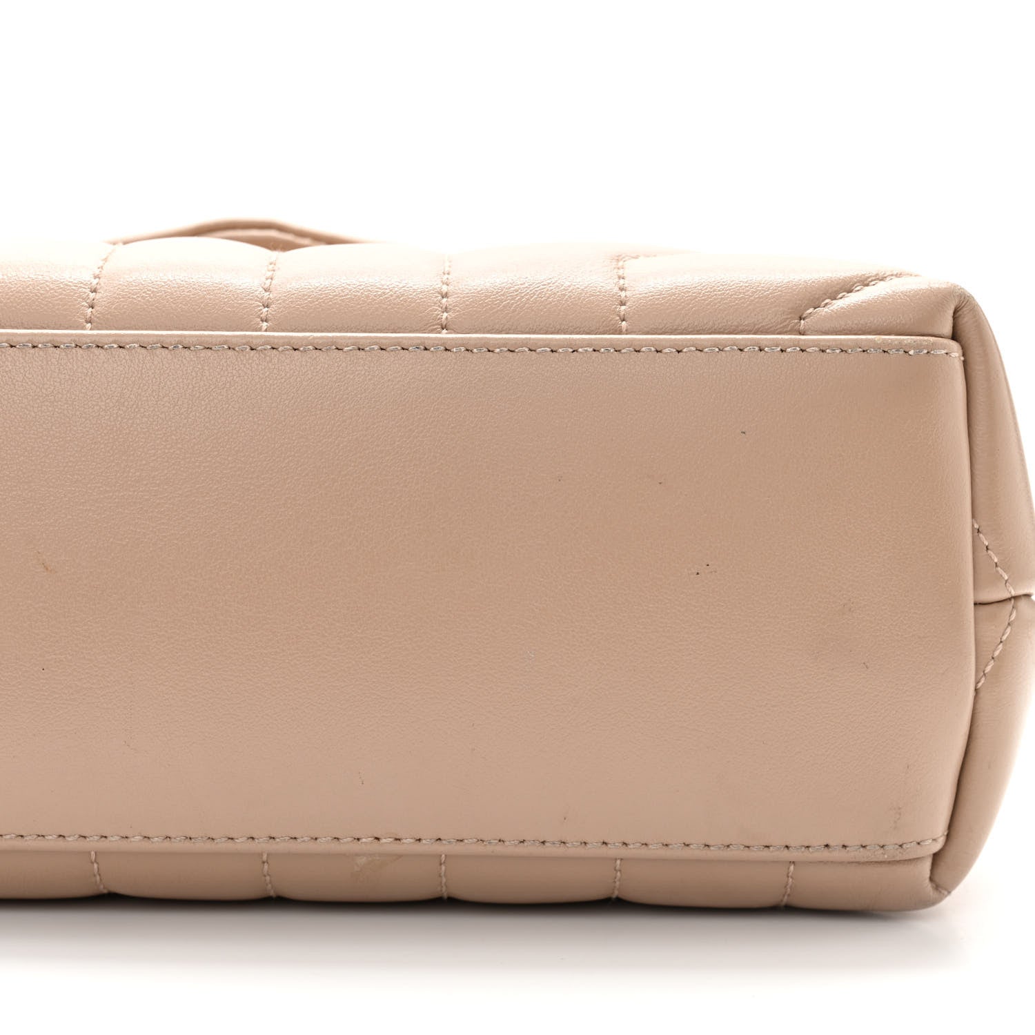 Saint Laurent Calfskin Y Quilted Monogram Small Loulou Chain Satchel Dark Beige 11 of 13