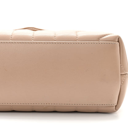Saint Laurent Calfskin Y Quilted Monogram Small Loulou Chain Satchel Dark Beige 11 of 13
